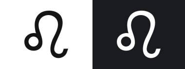 Leo zodiac işaret simgesi doğrusal vektör grafik işareti veya web uygulaması ui için sembol