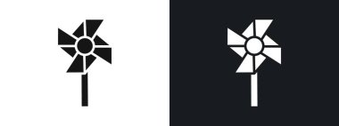 kağıt Windmill simgesi doğrusal vektör grafik işareti veya web uygulaması ui için sembol