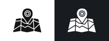 Amap Simgesi doğrusal vektör grafik imzası ya da web uygulaması ui için sembol