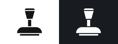 Kauçuk Damga simgesi doğrusal vektör grafik imzası veya web uygulaması ui için sembol