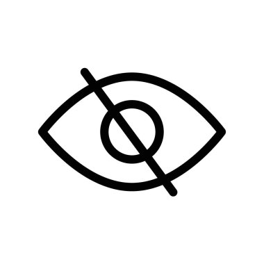 Simge düzlemini siyah ve beyaz renk dış hat vektöründe gizle