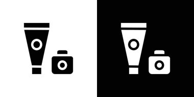 Cilt ürünleri simgesi siyah beyaz olarak ayarlandı. Basit düz vektör