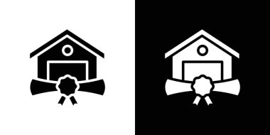 Üniversite, üniversite diploması simgesi siyah beyaz. Basit düz vektör