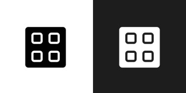 Uygulama simgesi logo işareti vektör anahatlarını siyah ve beyaz renkle çizer
