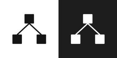 Grafik ağacı simgesi logosu işareti vektör ana hatları siyah ve beyaz
