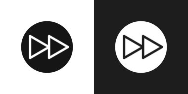 Simge logo işareti vektör ana hatlarını siyah ve beyaz renkle göster