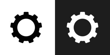 Simge simgesi işareti vektör ana hatları siyah ve beyaz