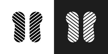 Taban simgesi işareti vektör ana hatlarını siyah ve beyaz olarak belirtir