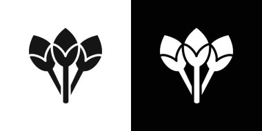 asparagus simgesi simgesi işareti vektör ana hatları siyah ve beyaz