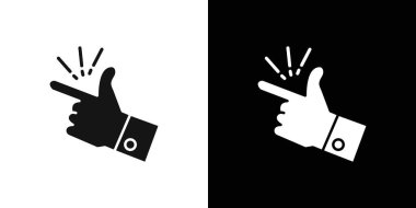 kolay simge logo işareti vektör çizgisi siyah ve beyaz renkle