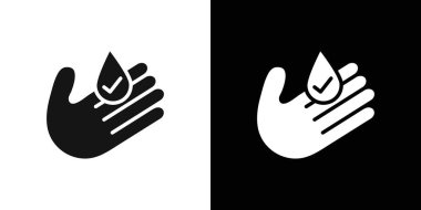 Hipoalerjenik simge logosu imza vektör ana hatları siyah ve beyaz