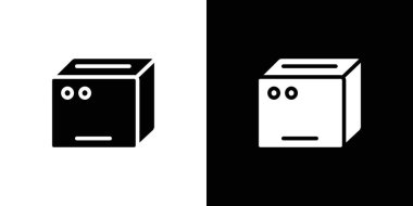 tost makinesi simgesi logo işareti vektör ana hatları siyah ve beyaz