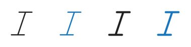 Italic simgesi doğrusal vektör grafik işareti veya web uygulaması ui için sembol