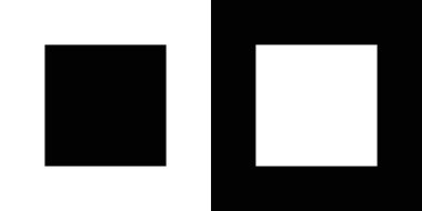 Pano simgesi tasarımı basit düz vektör ana hatları koleksiyon logosu