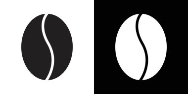 Kafe fasulyesi simgesi basit düz vektör sembolü ana hatları koleksiyon logosu