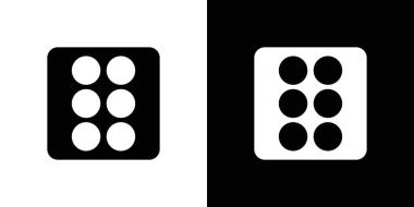 Zar Altı simgesi tasarımı basit düz vektör ana hatları koleksiyon logosu