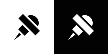 Pin simgesi tasarımına bas basit düz vektör ana hatları koleksiyon logosu