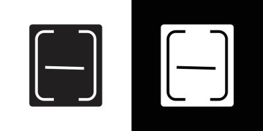 Tarama düğmesi simgesi basit düz vektör ana hatları koleksiyon logosu