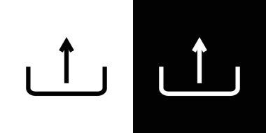 Simge yükle basit düz vektör ana hatları koleksiyon logosu