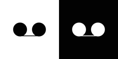 Sesli posta simgesi doğrusal logo işareti web için siyah beyaz olarak ayarlandı