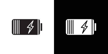 Siyah-beyaz taslak koleksiyon işareti ile pil simgesi yükleniyor