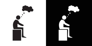 Siyah çizgi sanat vektörünün siyah ve beyaz ana hat koleksiyon işareti olarak düşünülmesi