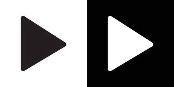 Siyah çizgi sanat vektörünü siyah ve beyaz ana hat koleksiyon işaretinde oynat