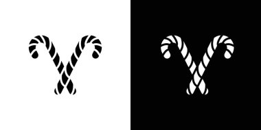 Şeker Çubuğu simgesi vektör logosu koleksiyonu veya paket grubu