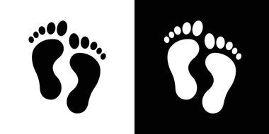 Ayak izi simgesi vektör logosu koleksiyonu ya da paket grubu