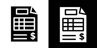 Fatura simgesi vektör logosu koleksiyonu veya paket grubu