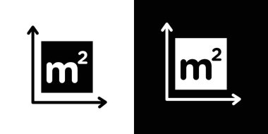 Kare Metre simgesi vektör logosu koleksiyonu veya paket grubu