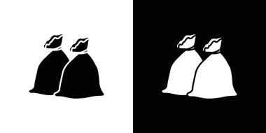 Çöp Torbası ikon vektör logosu koleksiyonu veya paket grubu