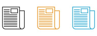 Web uygulaması ui için haber simgesi vektör logosu koleksiyonu