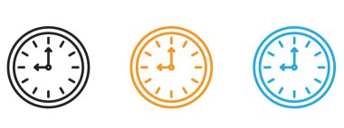 Web uygulaması ui için zaman simgesi vektör logosu koleksiyonu