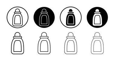 sıvı deterjan simgesi logosu işaret vektör ana hatları siyah ve beyaz