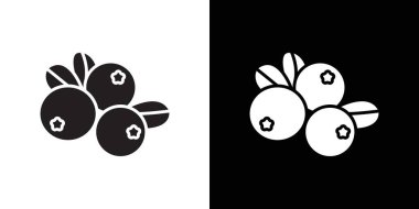 Yaban mersini simgesi Siyah çizgi sanat vektörü siyah beyaz ana hat koleksiyon işareti