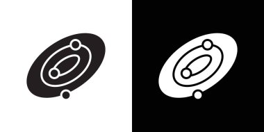 Galaksi simgesi Siyah çizgi sanat vektörü siyah ve beyaz ana hat koleksiyon işareti