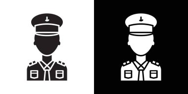 Siyah-beyaz taslak koleksiyon tabelalarında erkek şef simgesi Siyah çizgi sanat vektörü