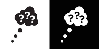 Siyah çizgi sanat vektörünün siyah ve beyaz ana hat koleksiyon işareti olarak düşünülmesi