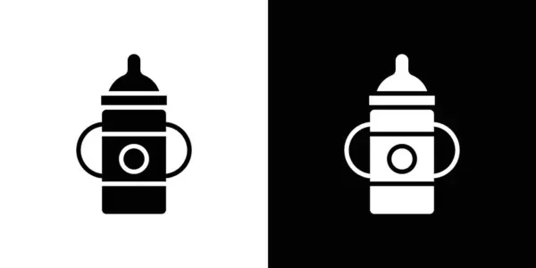 stock vector baby sippy icon linear logo mark set collection in black and white