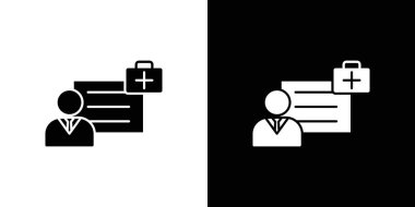 tıbbi reçete simgesi doğrusal logo işareti koleksiyonu siyah ve beyaz