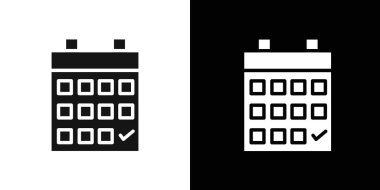 Takvim simgesi vektör logosu koleksiyonu veya paket grubu