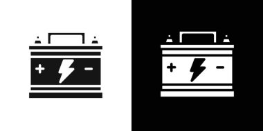 Araba pil ikonu vektör logosu koleksiyonu ya da paket grubu