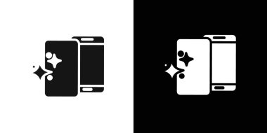 Temiz telefon cam ikon vektör logosu koleksiyonu veya paket grubu