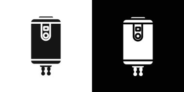 Elektrikli ısıtma kazanı simgesi vektör logo kümesi koleksiyonu ya da paket grubu