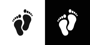 Ayak izleri ikon vektör logosu koleksiyonu ya da paket grubu