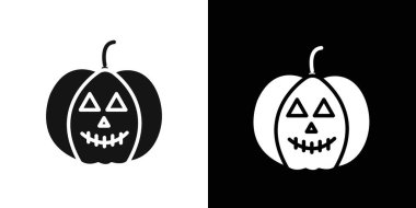 Cadılar Bayramı balkabağı simgesi vektör logosu koleksiyonu ya da paket grubu