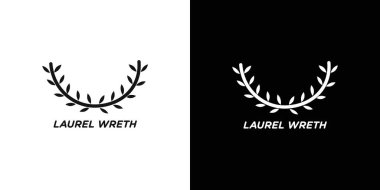 Defne çelengi ikon vektör logo kümesi koleksiyonu ya da paket grubu