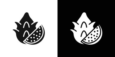 pitaya simge vektör logosu koleksiyonu ya da paket grubu