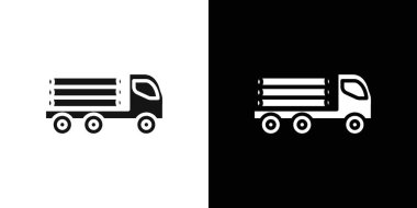 Timber kamyon simgesi vektör logosu koleksiyonu ya da paket grubu